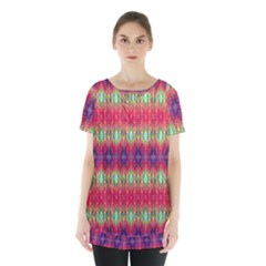 Psychedelic Synergy Skirt Hem Sports Top by Thespacecampers