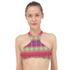 Psychedelic Synergy High Neck Bikini Top by Thespacecampers