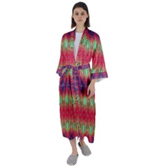 Psychedelic Synergy Maxi Satin Kimono by Thespacecampers