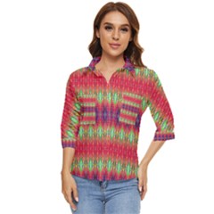 Psychedelic Synergy Women s Quarter Sleeve Pocket Shirt