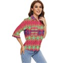 Psychedelic Synergy Women s Quarter Sleeve Pocket Shirt View2