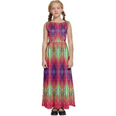 Psychedelic Synergy Kids  Satin Sleeveless Maxi Dress by Thespacecampers