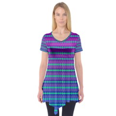 Purple Wubz Short Sleeve Tunic  by Thespacecampers