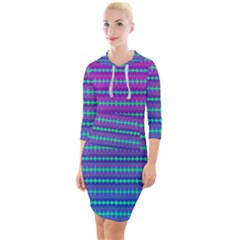 Purple Wubz Quarter Sleeve Hood Bodycon Dress by Thespacecampers