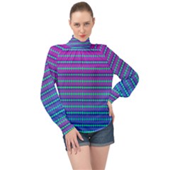 Purple Wubz High Neck Long Sleeve Chiffon Top by Thespacecampers