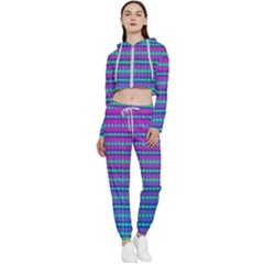 Purple Wubz Cropped Zip Up Lounge Set by Thespacecampers