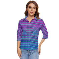 Purple Wubz Women s Quarter Sleeve Pocket Shirt