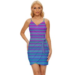 Purple Wubz Wrap Tie Front Dress