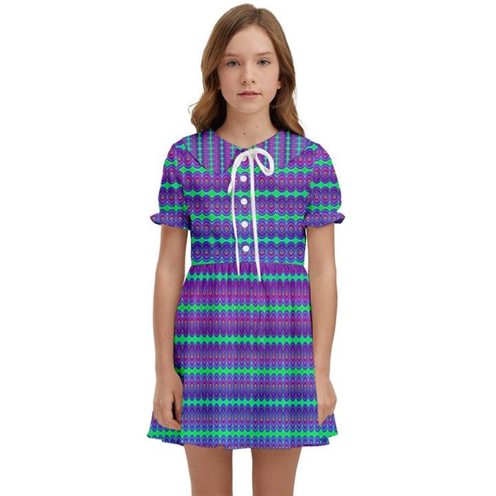 Purple Wubz Kids  Sweet Collar Dress