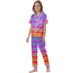 Rainbots Kids  Satin Short Sleeve Pajamas Set by Thespacecampers