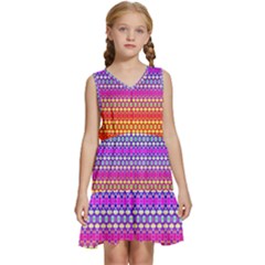 Rainbots Kids  Sleeveless Tiered Mini Dress