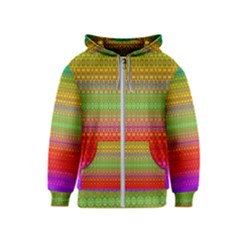 Rainbow Road Kids  Zipper Hoodie by Thespacecampers