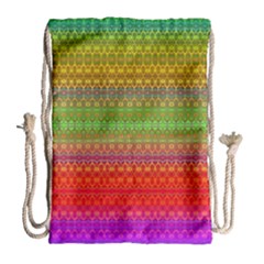 Rainbow Road Drawstring Bag (large) by Thespacecampers