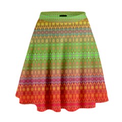 Rainbow Road High Waist Skirt by Thespacecampers