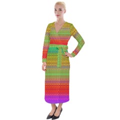 Rainbow Road Velvet Maxi Wrap Dress by Thespacecampers