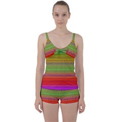 Rainbow Road Tie Front Two Piece Tankini by Thespacecampers