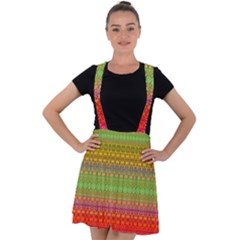 Rainbow Road Velvet Suspender Skater Skirt by Thespacecampers