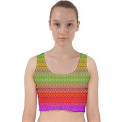 Rainbow Road Velvet Racer Back Crop Top by Thespacecampers