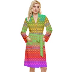 Rainbow Road Long Sleeve Velour Robe