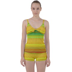 Rippled Memory Tie Front Two Piece Tankini by Thespacecampers