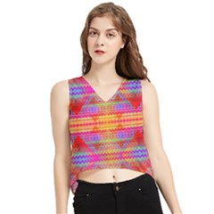 Sherburst V-neck Cropped Tank Top