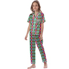 Shroomie Kids  Satin Short Sleeve Pajamas Set by Thespacecampers