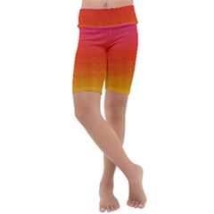 Sunrise Party Kids  Lightweight Velour Cropped Yoga Leggings