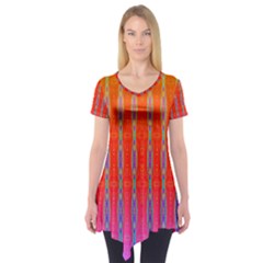 Sunsets Aplenty Short Sleeve Tunic  by Thespacecampers