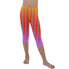 Sunsets Aplenty Kids  Lightweight Velour Capri Leggings 