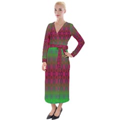 Synchronicity Sings Velvet Maxi Wrap Dress