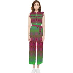 Synchronicity Sings Women s Frill Top Chiffon Jumpsuit by Thespacecampers