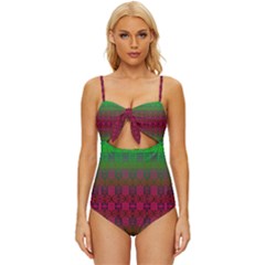 Synchronicity Sings Knot Front One-piece Swimsuit