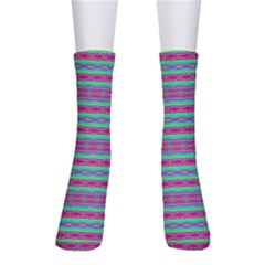 Teal Twists Crew Socks by Thespacecampers