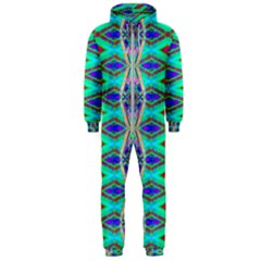 Techno Teal Hooded Jumpsuit (men) by Thespacecampers