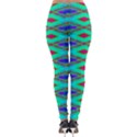 Techno Teal Lightweight Velour Leggings View2