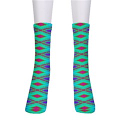 Techno Teal Crew Socks by Thespacecampers