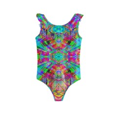 Terrestrial Burst Kids  Frill Swimsuit by Thespacecampers