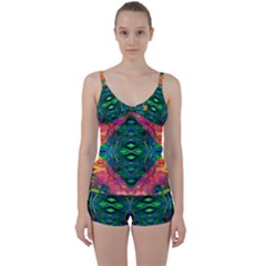 They Re Here Tie Front Two Piece Tankini by Thespacecampers