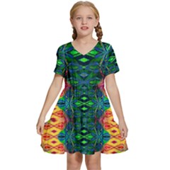 They re Here Kids  Short Sleeve Tiered Mini Dress