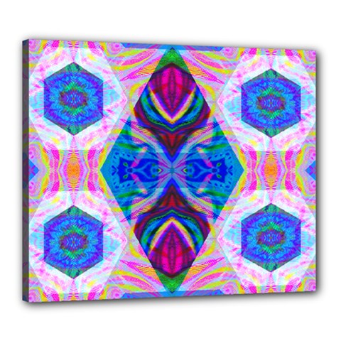 Tippy Flower Power Canvas 24  X 20  (stretched) by Thespacecampers