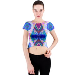 Tippy Flower Power Crew Neck Crop Top by Thespacecampers