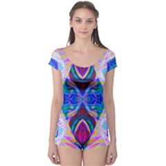 Tippy Flower Power Boyleg Leotard  by Thespacecampers