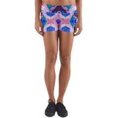 Tippy Flower Power Yoga Shorts by Thespacecampers