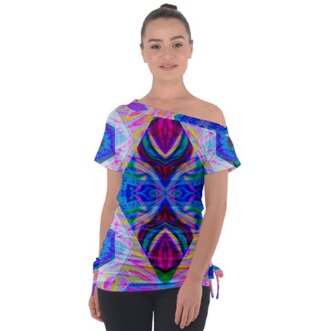 Tippy Flower Power Off Shoulder Tie-up Tee by Thespacecampers