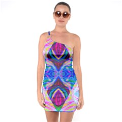 Tippy Flower Power One Soulder Bodycon Dress by Thespacecampers