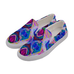 Tippy Flower Power Women s Canvas Slip Ons by Thespacecampers