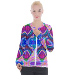 Tippy Flower Power Casual Zip Up Jacket by Thespacecampers