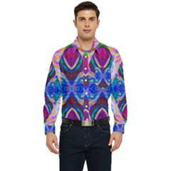 Tippy Flower Power Men s Long Sleeve Pocket Shirt  by Thespacecampers