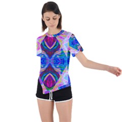 Tippy Flower Power Asymmetrical Short Sleeve Sports Tee by Thespacecampers