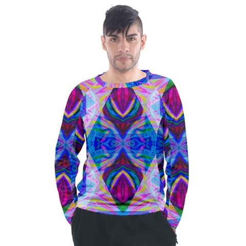 Tippy Flower Power Men s Long Sleeve Raglan Tee by Thespacecampers